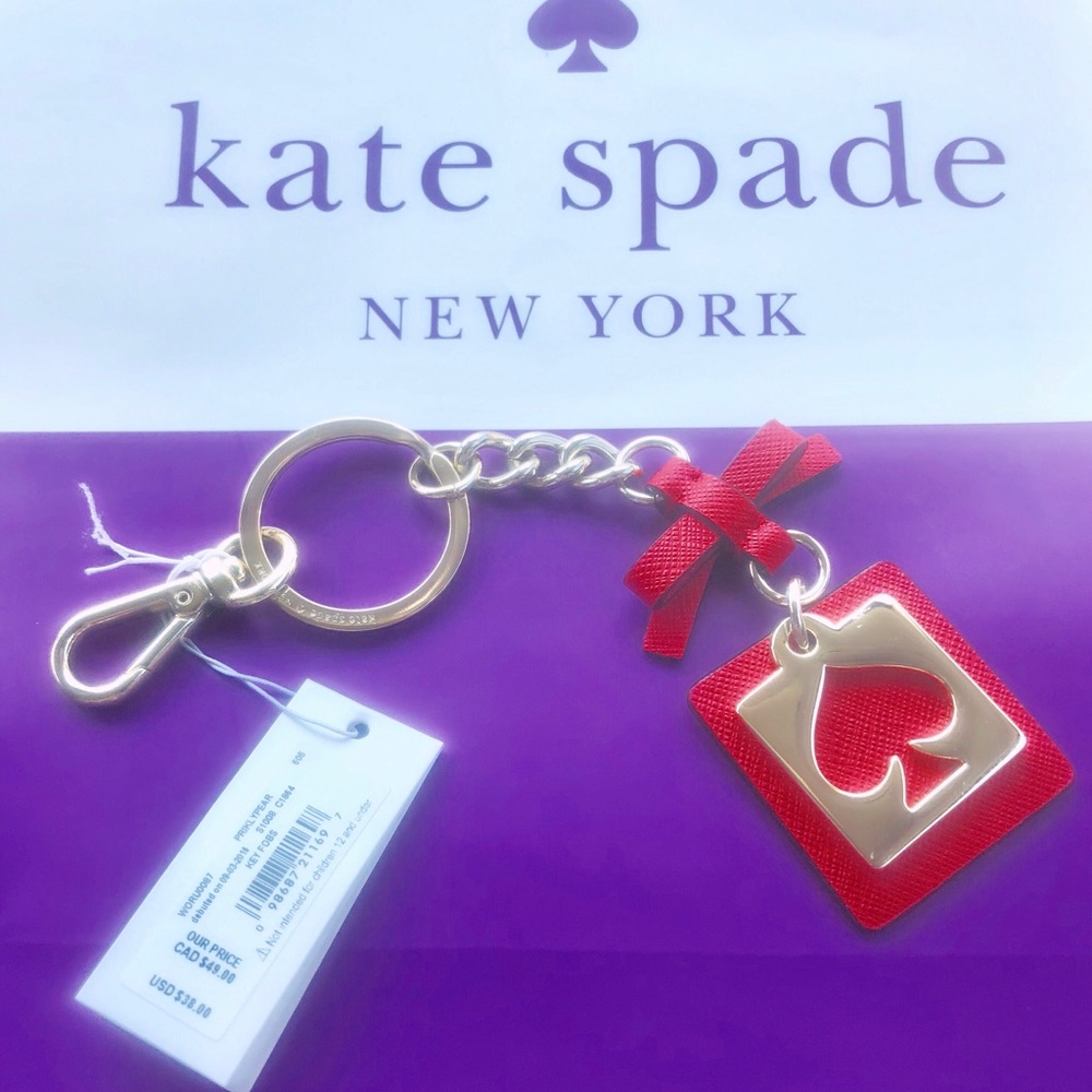 Kate Spade New York Leather Keyfob Keychain - Picture 2 of 6
